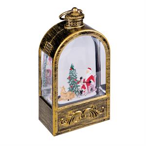 LANTERNA NATALIZIA A BATTERIA - ARC - BRUNITA - CON GLITTER - LED BIANCO CALDO in Natale