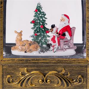 LANTERNA NATALIZIA A BATTERIA - ARC - BRUNITA - CON GLITTER - LED BIANCO CALDO in Natale