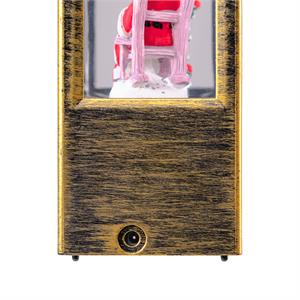 LANTERNA NATALIZIA A BATTERIA - ARC - BRUNITA - CON GLITTER - LED BIANCO CALDO in Natale