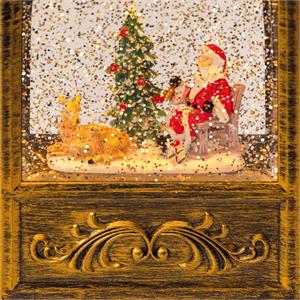 LANTERNA NATALIZIA A BATTERIA - ARC - BRUNITA - CON GLITTER - LED BIANCO CALDO in Natale