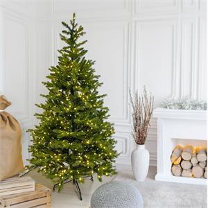 ALBERO DI NATALE CON LUCI INCORPORATE 210CM 1000LED BIANCO CALDO LA in Natale