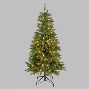 ALBERO DI NATALE CON LUCI INCORPORATE SLIM 180CM 300LED BIANCO CALDO LS in Natale
