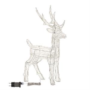 RENNA NATALIZIA LUMINOSA 3D 65CM - 80 DUAL LED - LUCE BIANCO CALDO + BIANCO in Natale