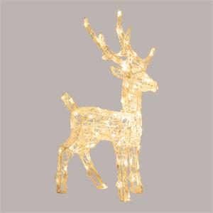 RENNA NATALIZIA LUMINOSA 3D 65CM - 80 DUAL LED - LUCE BIANCO CALDO + BIANCO in Natale