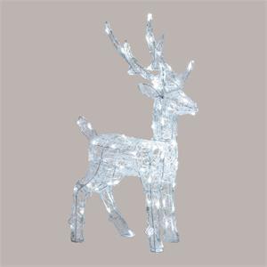 RENNA NATALIZIA LUMINOSA 3D 65CM - 80 DUAL LED - LUCE BIANCO CALDO + BIANCO in Natale