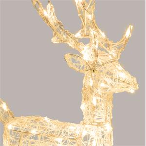 RENNA NATALIZIA LUMINOSA 3D 65CM - 80 DUAL LED - LUCE BIANCO CALDO + BIANCO in Natale