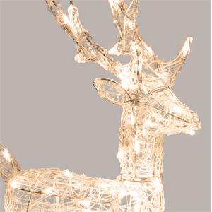 RENNA NATALIZIA LUMINOSA 3D 65CM - 80 DUAL LED - LUCE BIANCO CALDO + BIANCO in Natale