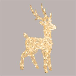 RENNA NATALIZIA LUMINOSA 3D 85CM - 120 DUAL LED - LUCE BIANCO CALDO + BIANCO in Natale