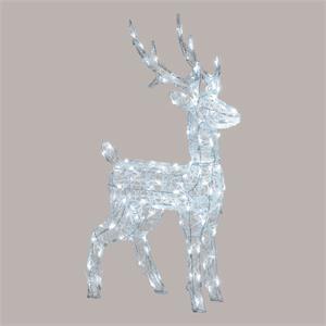 RENNA NATALIZIA LUMINOSA 3D 85CM - 120 DUAL LED - LUCE BIANCO CALDO + BIANCO in Natale