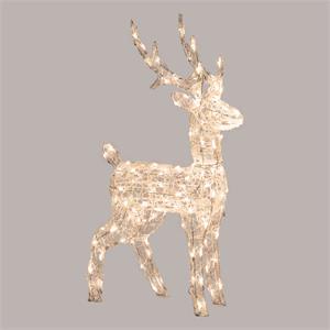 RENNA NATALIZIA LUMINOSA 3D 85CM - 120 DUAL LED - LUCE BIANCO CALDO + BIANCO in Natale