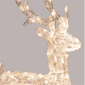 RENNA NATALIZIA LUMINOSA 3D 85CM - 120 DUAL LED - LUCE BIANCO CALDO + BIANCO in Natale