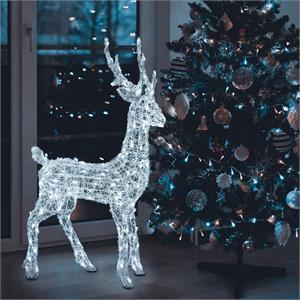 RENNA NATALIZIA LUMINOSA 3D 105CM - 180 DUAL LED - LUCE BIANCO CALDO + BIANCO in Natale