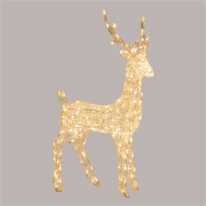 RENNA NATALIZIA LUMINOSA 3D 105CM - 180 DUAL LED - LUCE BIANCO CALDO + BIANCO in Natale