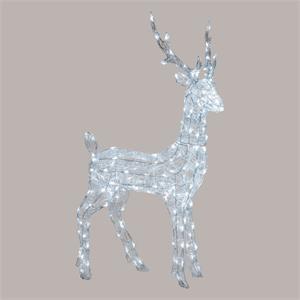 RENNA NATALIZIA LUMINOSA 3D 105CM - 180 DUAL LED - LUCE BIANCO CALDO + BIANCO in Natale