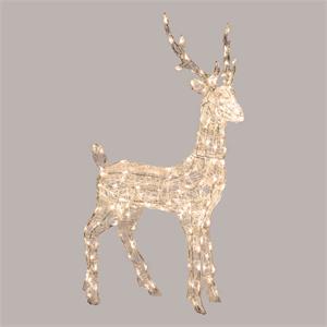 RENNA NATALIZIA LUMINOSA 3D 105CM - 180 DUAL LED - LUCE BIANCO CALDO + BIANCO in Natale