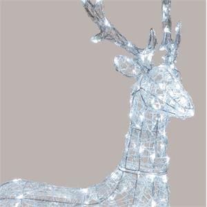 RENNA NATALIZIA LUMINOSA 3D 105CM - 180 DUAL LED - LUCE BIANCO CALDO + BIANCO in Natale