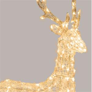 RENNA NATALIZIA LUMINOSA 3D 105CM - 180 DUAL LED - LUCE BIANCO CALDO + BIANCO in Natale