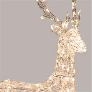 RENNA NATALIZIA LUMINOSA 3D 105CM - 180 DUAL LED - LUCE BIANCO CALDO + BIANCO in Natale