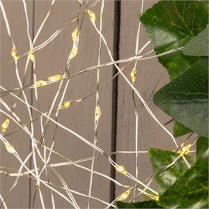 CATENA LUMINOSA SOLARE - 200 MICROLED BIANCO CALDO - 20 MT in Natale