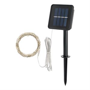 CATENA LUMINOSA SOLARE - 200 MICROLED BIANCO CALDO - 20 MT in Natale