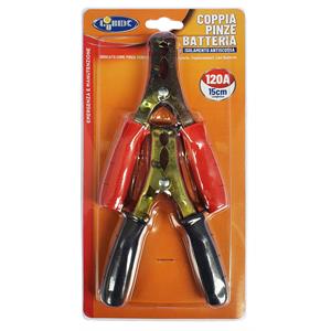PINZE BATTERIA AUTO 120A 15cm CON ISOLAMENTO ANTISCOSSA LUBEX in Accessori auto e moto