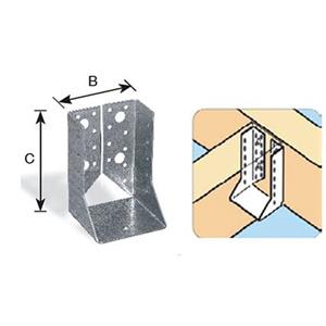 GIUNTO A STAFFA TIPO B 60x100 MM - STAFFA DI FISSAGGIO IN ACCIAIO ZINCATO in Arredamento giardino