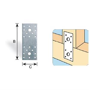 Giunto a piastra forato  140X55 mm3 zincato in Arredamento giardino