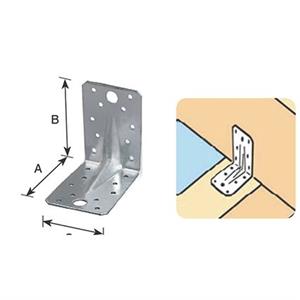 Giunto pesante ad angolo nervato 70X70X55 mm2 zincato in Arredamento giardino