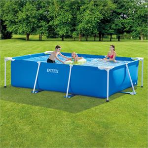PISCINA FUORITERRA INTEX RECTANGULAR FRAME 300x200x75 ACCIAIO RETTANGOLARE in Arredamento giardino