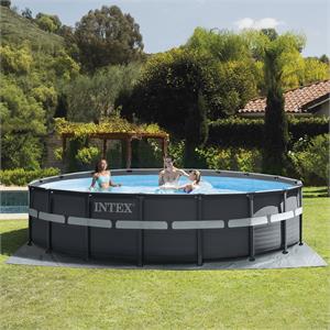 PISCINA FUORITERRA INTEX ULTRA XTR FRAME 549x549x132 ACCIAIO ROTONDA in Arredamento giardino