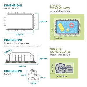 PISCINA FUORITERRA INTEX ULTRA XTR FRAME 549x274x132 ACCIAIO RETTANGOLARE  in Arredamento giardino