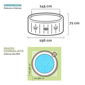 PISCINA IDROMASSAGGIO INTEX GREYWOOD DELUXE 4 POSTI in Arredamento giardino