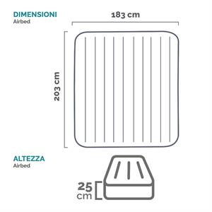 MATERASSO INTEX CAMPEGGIO MARE MATRIMONIALE CLASSIC DOWNY KING 183x203x25CM. in Arredamento giardino