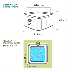 PISCINA IDROMASSAGGIO INTEX SPA GREYSTONE DELUXE 4 POSTI in Arredamento giardino
