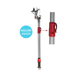 SVETTATOIO TELESCOPICO PROFESSIONALE 200-365 CM CON TESTA ORIENTABILE in Giardinaggio