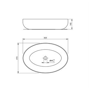 LAVABO DA APPOGGIO OVALE SOLE (AOSTHA) 61,7X41,1XH14 CM in Bagno e arredo bagno