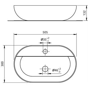 LAVABO DA APPOGGIO OVALE KIBY (CLAPEY) 50,9X39XH13,2 CM in Bagno e arredo bagno