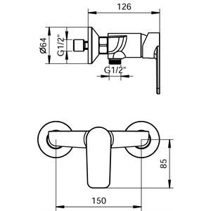 MISCELATORE DOCCIA MONOCOMANDO SERIE MAIBEL in Bagno e arredo bagno