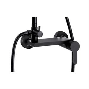 COLONNA DOCCIA IN METALLO CON MISCELATORE SHABINA NERA in Bagno e arredo bagno