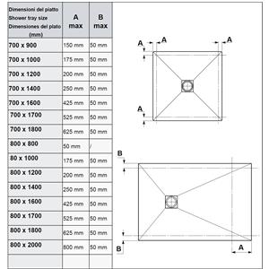 PIATTO DOCCIA 70X70 GRIVOLA BIANCO in Bagno e arredo bagno