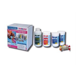 KIT PULIZIA PISCINA CON ANTIALGHE, DICLORO, TESTER PH/CLORO, CORRETTORE DI PH - POOLMASTER PLUS in Arredamento giardino