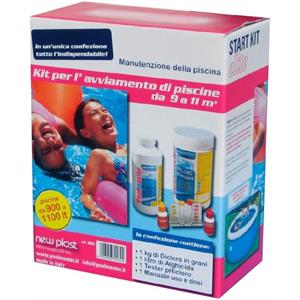 KIT PULIZIA PISCINA CON ANTIALGHE, DICLORO, TESTER PH/CLORO - POOLMASTER ELITE in Arredamento giardino
