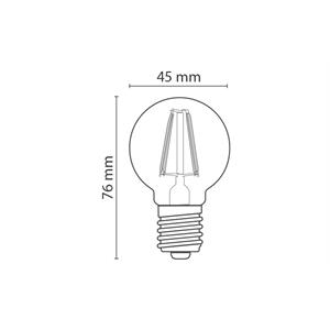 LAMPADINA A FILAMENTO LED 2700K 6W E27 806LM NOVA ITALIA in Illuminazione