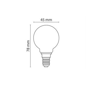 LAMPADINA A FILAMENTO LED 2700K 6W E14 806LM VETRO OPALE NOVA ITALIA in Illuminazione