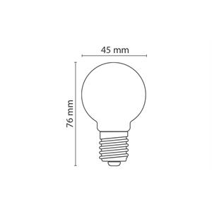 LAMPADINA A FILAMENTO LED 2700K 6W E27 806LM VETRO OPALE NOVA ITALIA in Illuminazione