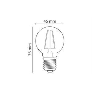 LAMPADINA A FILAMENTO LED 4000K 2W E27 250LM NOVA ITALIA in Illuminazione