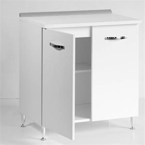 MOBILE BASE CUCINA COMPONIBILE 80CM BIANCO FRASSINATO in Arredamento