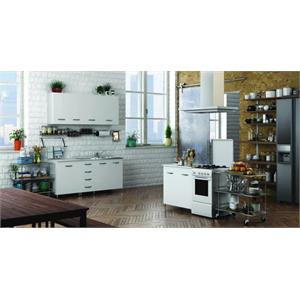 MOBILE BASE CUCINA COMPONIBILE 80CM BIANCO FRASSINATO in Arredamento
