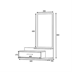 MOBILE INGRESSO CON SPECCHIO JOY BIANCO/ROVERE in Arredamento