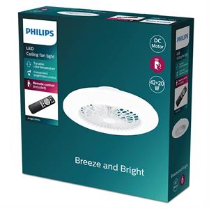 PLAFONIERA CON VENTILATORE LED PHILIPS AMIGO 42+20W Bianca in Illuminazione